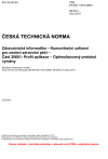 ČSN EN ISO 11073-20601 Zdravotnická informatika - Komunikační zařízení pro osobní zdravotní péči - Část 20601: Profil aplikace - Optimalizovaný protokol výměny